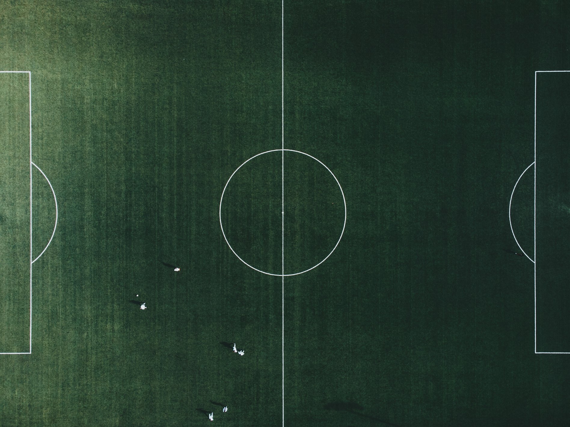 Bird's Eye View of a Football Field